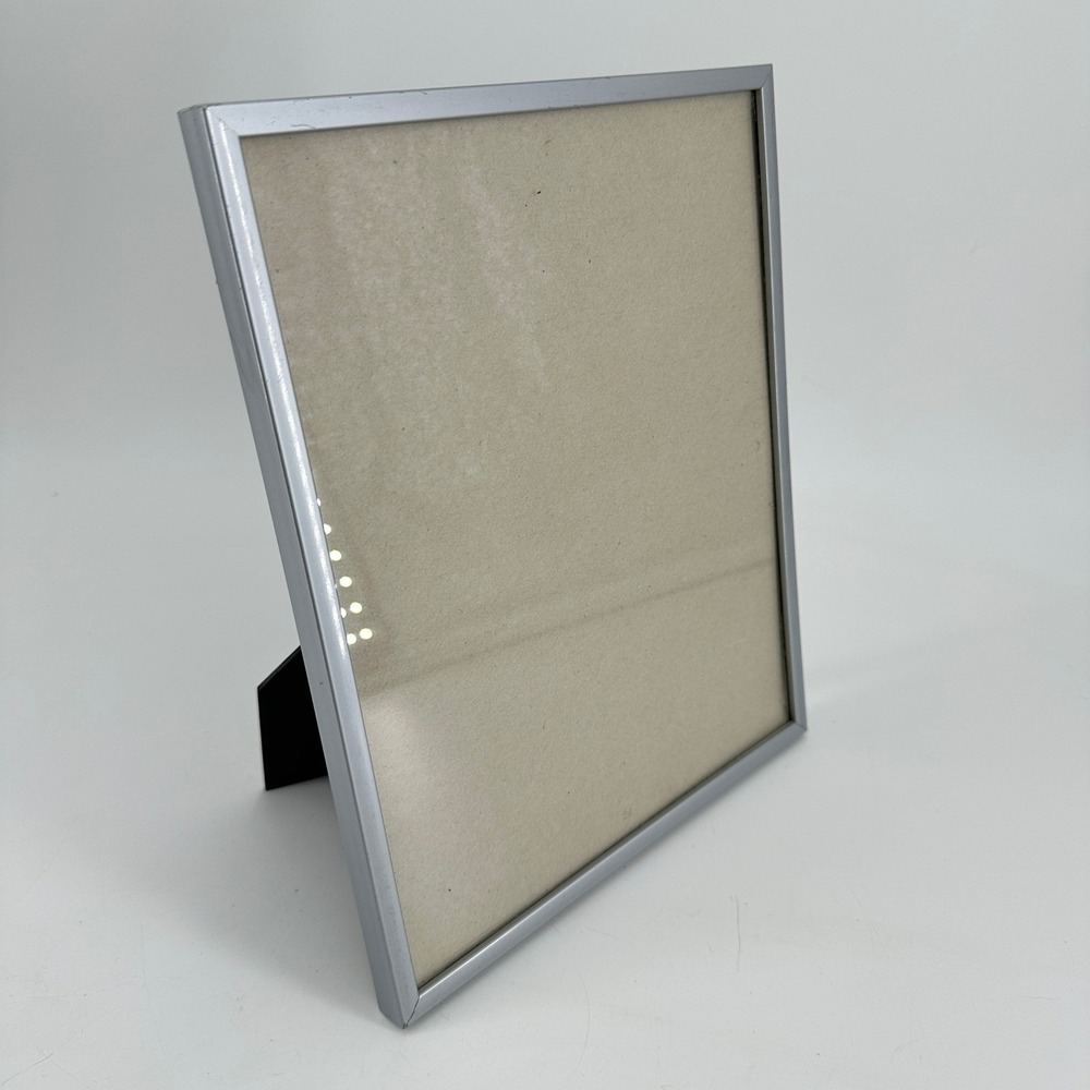 Modern Matte Silver Metal 8x10 Tabletop Picture Frame Minimalist Thin Profile